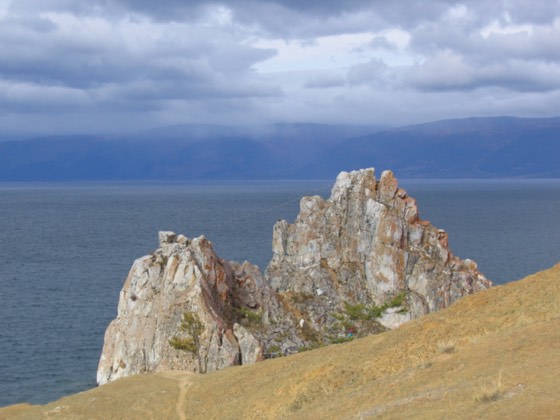 Shamanka Rock seen from the ridge